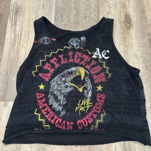 Affliction Kids Black and Red Eagle Tank Top